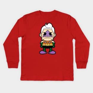 Mermaid Man Chibi Kids Long Sleeve T-Shirt